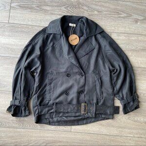 NWT Essue Woven Belted Jacket